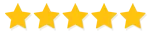 Five gold rating stars
